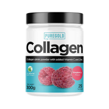 PureGold Collagen Marha kollagén italpor - Málna - 300g - PureGold vitamin és táplálékkiegészítő