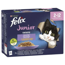 Purina FELIX Fantastic Junior vegyes válogatás aszpikban 12 x 85g macskaeledel