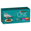  Purina ONE Adult nedves macskaeledel csirkével, marhával, báránnyal, tengeri hallal 40 x 85 g