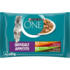 Purina One Difficult Appetite csirkével és pulykával nedves macskaeledel 4*85gr