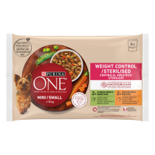 Purina One Mini Steril, Nedves Kutyaeledel, Pulyka / Csirke, 4 x 85 g kutyaeledel