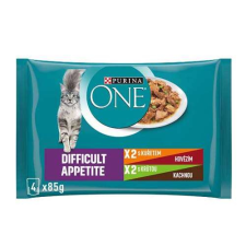  PURINA ONE Multipack DIFFICULT APPETITE mini filé csirkével és répával 4x85g macskaeledel