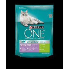 Purina ONE Sensitive Bifensis (pulyka,rizs) száraztáp érzékeny emésztésű felnőtt macskák részére (800g) macskaeledel