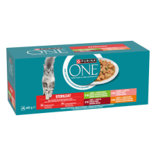 PURINA ONE STERILCAT Marhával/lazaccal/pulykával/csirkével nedves macskaeledel 40x85g macskaeledel