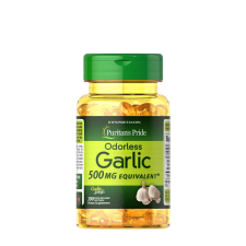Puritan s Pride Fokhagyma Kivonat 500 mg - Odorless Garlic (100 Lágykapszula) vitamin és táplálékkiegészítő