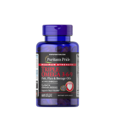 Puritan s Pride Omega 3-6-9 Hal-, Len- és Borágó Olaj (60 Lágykapszula) vitamin és táplálékkiegészítő