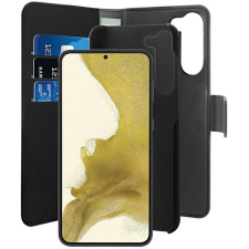 Puro levehető pénztárcával Sam Samsung Galaxy S23+ S916 2w1 fekete PUSGS23PBOOKC3BLK tok tok és táska