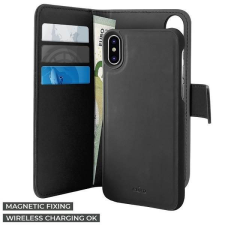 Puro Wallet Detachable iPhone Xr 2 az 1-ben fekete könyvtok + hátlap tok és táska