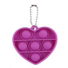 Push Violet Heart Push Bubble Pop stresszoldó kulcstartó kulcstartó