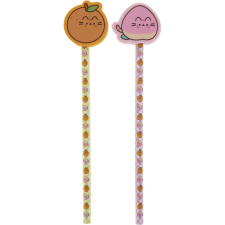 Pusheen cicás ceruza forma radírral, 2 db/csomag, Pusheen Fruits ceruza