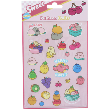 Pusheen cicás matrica, 25 db/ív, Pusheen Fruits matrica