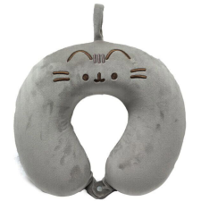 Pusheen cicás utazópárna, nyakpárna, memory foam, plüss RELAXEAZZZ bababiztonság