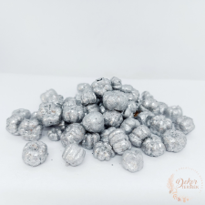  Putka pod - mini tök termés - glitteres ezüst dekorációs kellék