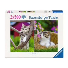  Puzzle 2x500 db - Kiscicák vidéken (15496) puzzle, kirakós