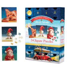  Puzzle Adventkalender - Weihnachtstiere. 1200 Teile naptár, kalendárium