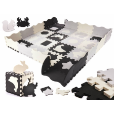  Puzzle habszivacs játszószőnyeg (fekete/szürke/fehér) játszószőnyeg