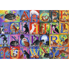  Puzzle macska ábécé 500 darabos puzzle, kirakós
