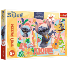 Puzzle,Trefl 100. rejtvény – Stitch és barátok akcióban – Disney Trefl 16495 puzzle, kirakós