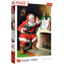 Puzzle,Trefl Rejtvény – 1000 XMAS – Coca-Cola: Mikulás a kandalló mellett – Trefl 10922 puzzle, kirakós