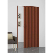  PVC hajtogatott ajtó, 85x203cm, mahagóni mix, made in Italy nyílászáró