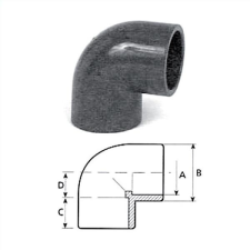 PVC könyök D20CH hűtés, fűtés szerelvény