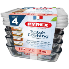 Pyrex 913S271/7644 Ételtároló doboz szett, 1,5 l, 4 db papírárú, csomagoló és tárolóeszköz