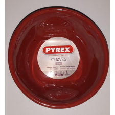 Pyrex Curves Red souffle (szuflé) tálka, kerámia, 9X4,5 cm, 203238 edény