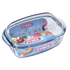 Pyrex Essentials szögletes sütőtál fedővel 4,5l