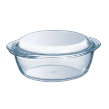 Pyrex kerek hőálló edény fedővel 2.1 l edény
