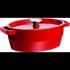Pyrex Ovális öntöttvas lábas 33 cm, 5,8 l, piros (SC5AC33) edény