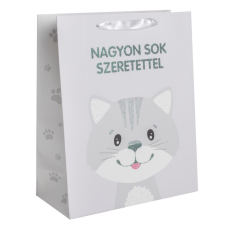 Q PT.M+GL.SZÜRKE CICA 18*23 ajándéktasak