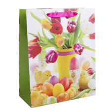 Q PT.M.TULIPÁNCS+TOJÁSOK26*32 ajándéktasak