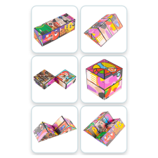  QiYi shape shiftting Retro Kocka printing kreatív és készségfejlesztő