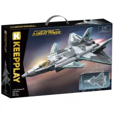 QMAN Keepplay 22020 Chengdu J-20 Stealth Fighter vadászgép, repülőgép barkácsolás, építés