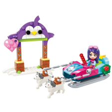 QMAN kompatibilis építőjáték Cherry 2023-2 Kutyaszán Alaszkából 147 db barkácsolás, építés