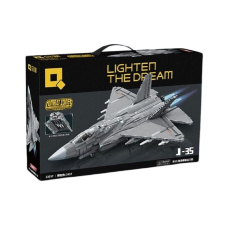  QMAN Shenyang J-35 Lopakodó Vadászgép Építőjáték - 2637 darabos, Technic Kompatibilis barkácsolás, építés