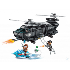 QMAN ® W1928 Sas rendőrségi óriáshelikopter szuper jetskivel barkácsolás, építés