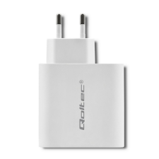 Qoltec 51715 USB-A / USB-C Hálózati töltő - Fehér (63W) (51715) mobiltelefon kellék
