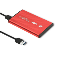 Qoltec 51860 2.5" USB 3.0 Külső HDD/SSD ház - Piros asztali számítógép kellék