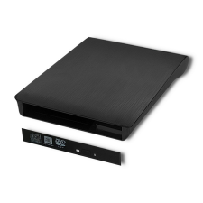 Qoltec 51863 Külső USB 2.0 Optikai meghajtó ház 12.7mm - Fekete asztali számítógép kellék