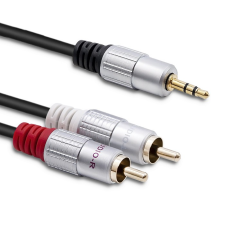 Qoltec 52340 3.5mm Jack apa - 2x RCA apa Kábel (2m) (52340) kábel és adapter