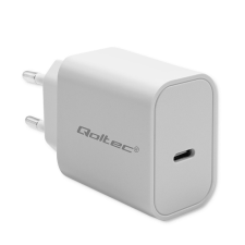 Qoltec 52375 Super Quick 1x USB Type-C Hálózati töltő - Fehér (20W) mobiltelefon kellék