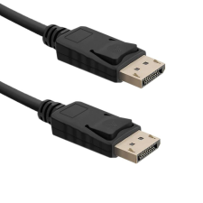 Qoltec DisplayPort v1.4 - DisplayPort v1.4 Audió-videó kábel 2m Fekete kábel és adapter