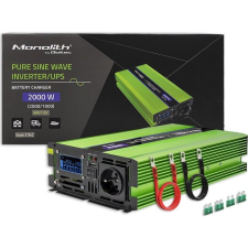 Qoltec Monolith Autós inverter (12V / 1000W) (51942) kábel és adapter