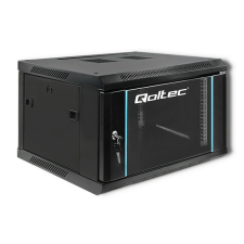 Qoltec Quoltec 19" Fali rack szekrény 6U 600x370mm - Fekete (54465) asztali számítógép kellék