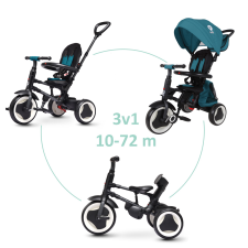 QPlay Rito Eva Plus 3in1 tricikli, türkiz lábbal hajtható járgány