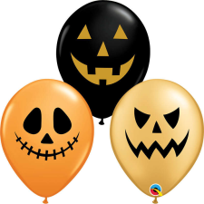 Qualatex 11 inch-es Halloween Arcok Latex Lufi party kellék