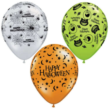 Qualatex 11 inch-es Halloween Válogatás Latex Lufi party kellék