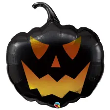 Qualatex 35 inch-es Rémisztő Tök - Black Jack Fólia Lufi party kellék