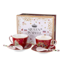 Queen Isabell csésze+alj 2x2db 300ml bögrék, csészék